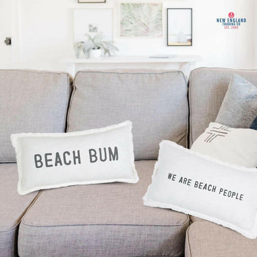 Sunkissed Cotton Beach Pillow, Beach Bum & We Are Beach People